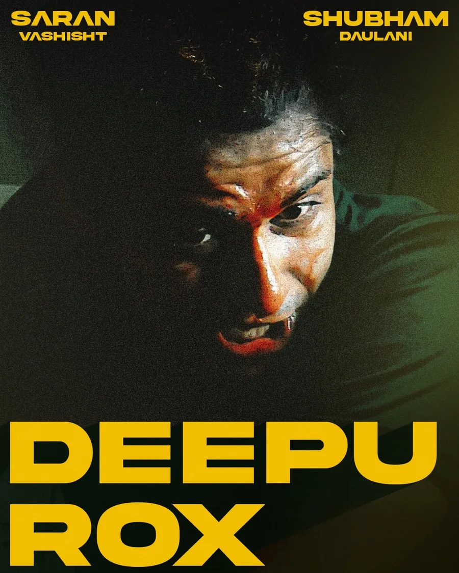 Deepu Rox poster featuring Saran Vashisht and naming Shubham Daulani