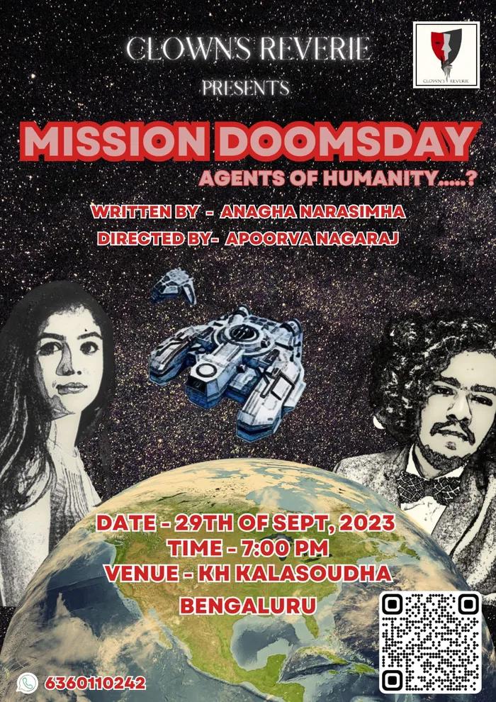 Mission Doomsday poster, directed by Apoorva Nagaraj, 29 September 2023 at KH Kalasoudha